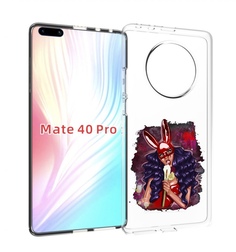 Чехол MyPads девушка-с-текучей-маской женский для Huawei Mate 40 Pro (NOH-NX9)