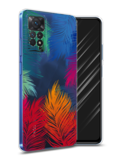 Чехол Awog на Xiaomi Redmi Note 11 Pro/11 Pro 5G/11E Pro "Рамка из перьев"
