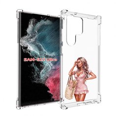 Чехол MyPads Девушка-в-мини-платье женский для Samsung Galaxy S23 Ultra