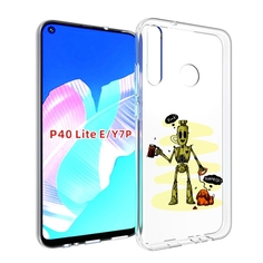Чехол бампер MyPads прикольный робот для Huawei P40 Lite E.