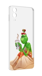 Чехол MyPads Гринч-в-платье для Samsung Galaxy Z Flip 4 (SM-F721)
