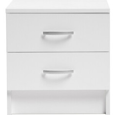 Прикроватная тумба Woodville Адайн белое дерево / белое дерево