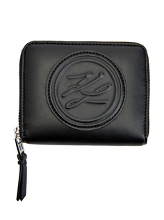 Компактный кошелек на молнии с тисненым логотипом Karl Lagerfeld