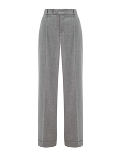 Брюки Loose Flared из шерстяной фланели с цепочкой Мониль Brunello Cucinelli