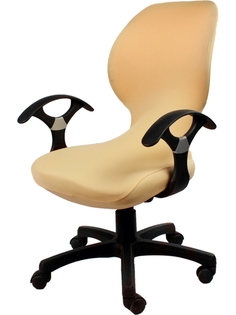 Чехол на компьютерное кресло и стул ГЕЛЕОС 726, светло-коричневый No Brand