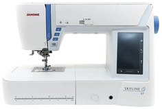 Швейная машина Janome Skyline S7 белый, синий