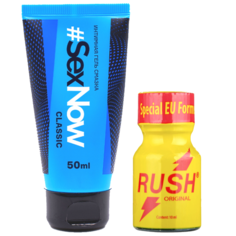 Интимная гель смазка для секса SexNow Classic на водной основе 50 мл + Rush Original 10 мл