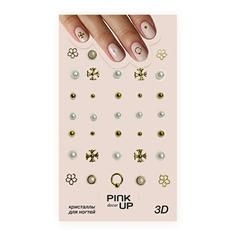 Наклейки для ногтей Pink Up Decor 3D 872