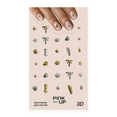 Наклейки для ногтей Pink Up Decor 3D 878