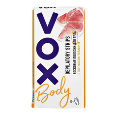 Восковые полоски Vox для тела с экстрактом грейпфрута 8 шт и салфетки 2 шт