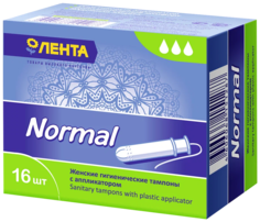 Тампоны Лента Normal с аппликатором 16 шт Lenta