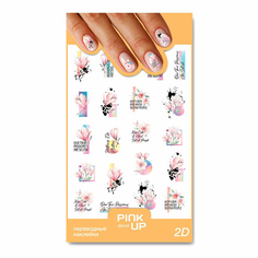 Наклейки для ногтей Pink Up Decor 2D переводные тон 64
