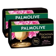 Мыло туалетное Palmolive роскошь масел экстракт макадамии и пиона, 2 шт 90 г No Brand