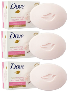 Крем-мыло Dove Кокосовое молочко и жасмин, туалетное, 135 г х 3 упаковки