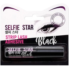 Клей для накладных ресниц с кисточкой Selfie Star, цвет черный, 5 г No Brand