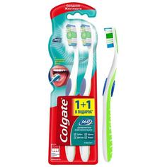 Зубная щетка Colgate 360 с подушечкой для чистки языка 6шт