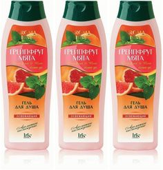Гель для душа Iris Aroma Line Грейпфрут и Мята 400 мл, 3 шт
