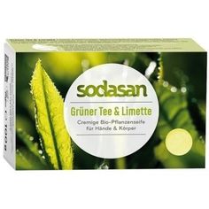 Мыло твердое Зеленый чай и Лайм, Sodasan 100г