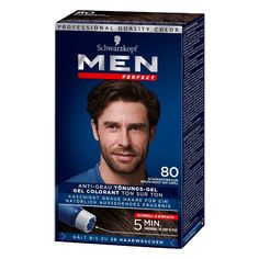 Гель-краска для волос Schwarzkopf Men Perfect 80 натуральный черно-каштановый