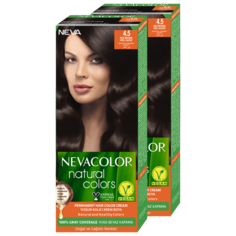 Стойкая крем-краска для волос Nevacolor Natural Colors 4.5 Красное дерево шатен 2 шт.