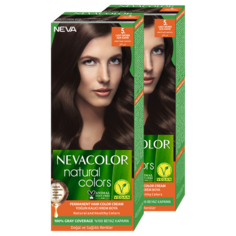 Стойкая крем-краска для волос Nevacolor Natural Colors 5. Светлый шатен 2 шт.