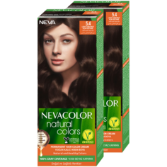 Стойкая крем-краска для волос Nevacolor Natural Colors 5.4 Светлый каштан 2 шт.