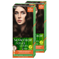 Стойкая крем-краска для волос Nevacolor Natural Colors 5.7 Провокационный шатен 2 шт.