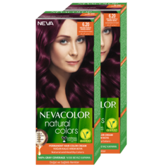 Стойкая крем-краска для волос Nevacolor Natural Colors 6.20 Орхидея фиолетовый 2 шт.