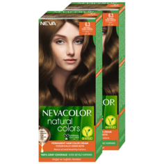 Стойкая крем-краска для волос Nevacolor Natural Colors 6.3 Скорлупа лесного ореха 2 шт.