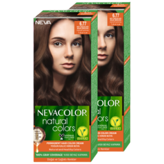 Стойкая крем-краска для волос Nevacolor Natural Colors 6.77 Горячий шоколад 2 шт.