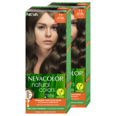 Стойкая крем-краска для волос Nevacolor Natural Colors 7.1 Пепельный русый 2 шт.