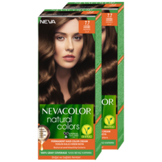 Стойкая крем-краска для волос Nevacolor Natural Colors 7.7 Карамель 2 шт.