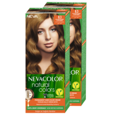 Стойкая крем-краска для волос Nevacolor Natural Colors 8.3 Золотистый блондин 2 шт.