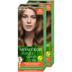 Стойкая крем-краска для волос Nevacolor Natural Colors 8.7 Светлая карамель 2 шт.