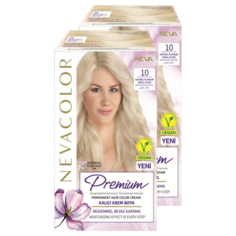 Стойкая крем-краска для волос Nevacolor Premium 10 Натуральная платина 2шт