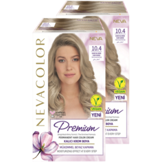 Стойкая крем-краска для волос Nevacolor Premium 10.4 Песочный блонд 2шт