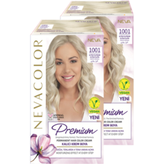 Стойкая крем-краска для волос Nevacolor Premium 1001 Ультра платина 2шт