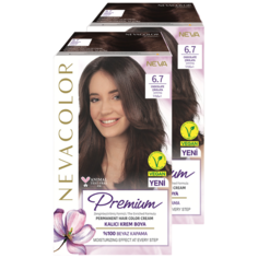 Стойкая крем-краска для волос Nevacolor Premium 6.7 Шоколад 2шт