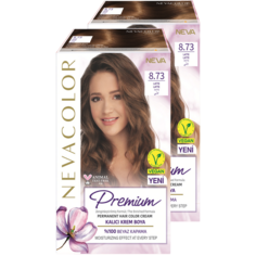 Стойкая крем-краска для волос Nevacolor Premium 8.73 Латте 2шт