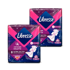 Прокладки женские Libresse Ultra Ночные 16 шт 2 упак