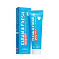 Гелевая зубная паста Consly Clean&Fresh с кальцием и натуральной морской солью, 105 г