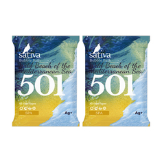 Пена для ванны Sativa Дикий пляж Средиземного моря №501 2 шт. по 15 г
