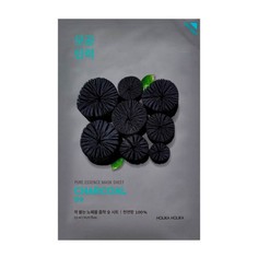 Успокаивающая тканевая маска с углем Pure Essence Mask Sheet Charcoal Holika Holika