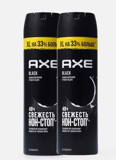 Дезодорант Axe Black спрей, морозная груша и кедр, 200 мл х 2 шт.