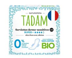 Прокладки гигиенические TADAM Towels Dermo-Sensitive Ultra Super+ 4 кап 12 шт