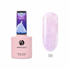 Закрепитель Adricoco для гель-лака Frosty Top №06 со светоотражающими частицами 8 мл