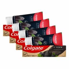 Комплект Зубная паста Colgate NATURALS Эффективное отбеливание с углем 75 мл х 4 шт