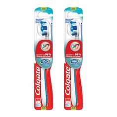 Комплект Зубная щетка Colgate 360 Суперчистота средняя 2 шт