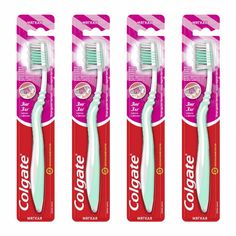 Комплект COLGATE Зубная щетка ЗигЗаг Забота о деснах, мягкая 4 шт