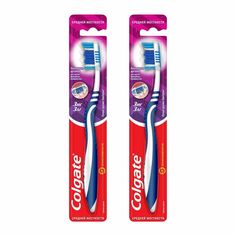 Комплект COLGATE Зубная щетка ЗигЗаг средняя 2 шт